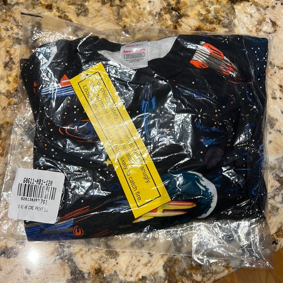 NWT Hanna andersson long John pajama set discover the sky print - Picture 4 of 5